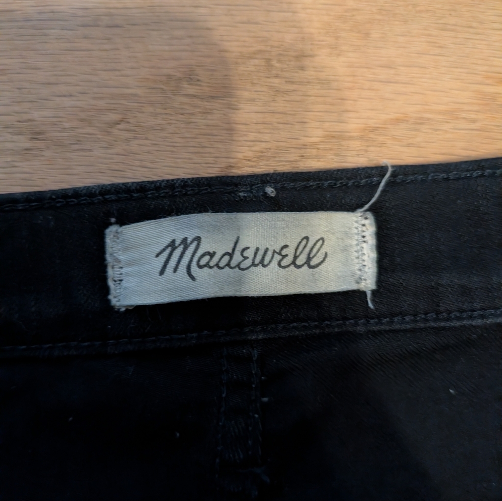 Women's Madewell Black Button Fly Mid Rise Skinny Jeans Size 28 - Picture 2 of 5